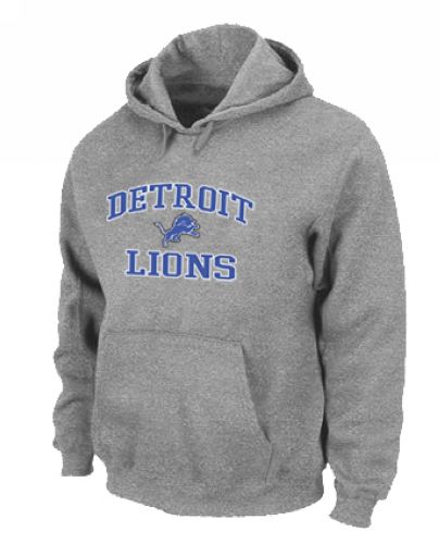 NFL Men's Nike Detroit Lions Heart & Soul Pullover Hoodie - Grey